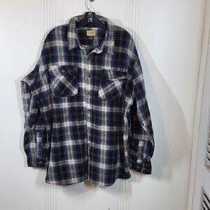 Plus Size Schmidt Work Wear Flannel Button Down Shirt